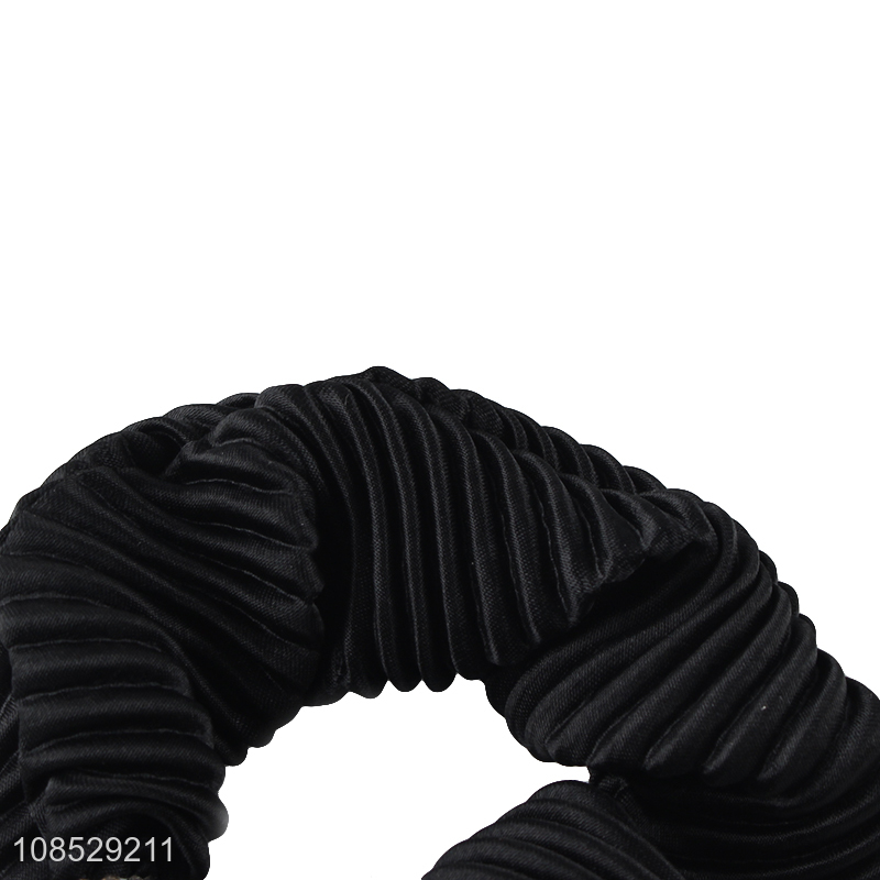 Factory supply black elastic girls hair ring for hair accessories