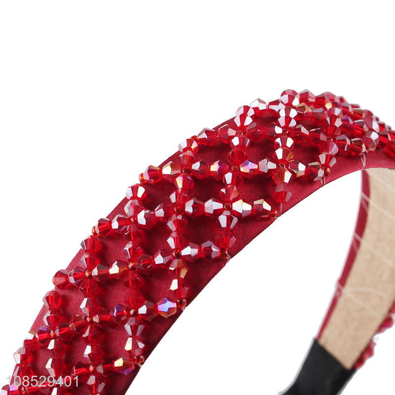 Latest design red fashion women hair hoop hair decoration wholesale