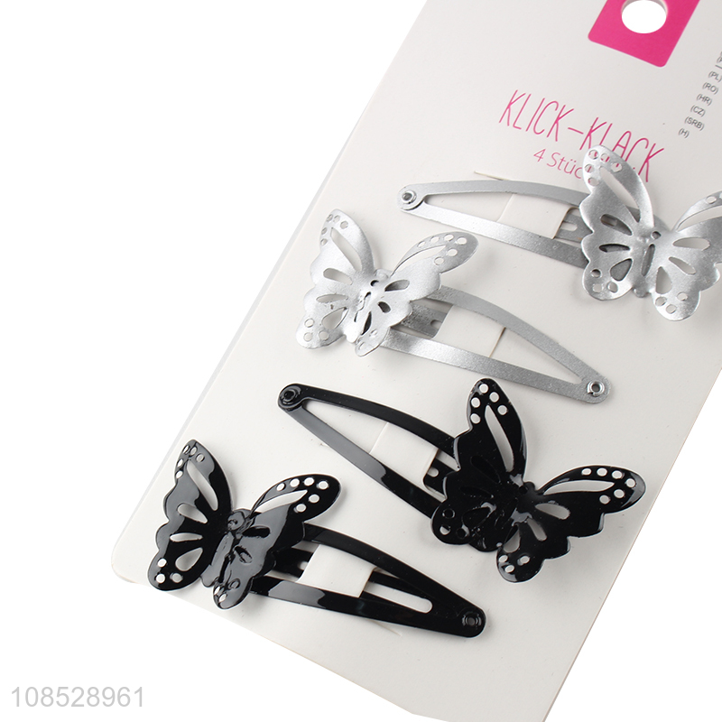 China wholesale butterfly shape girls fashion hairpin