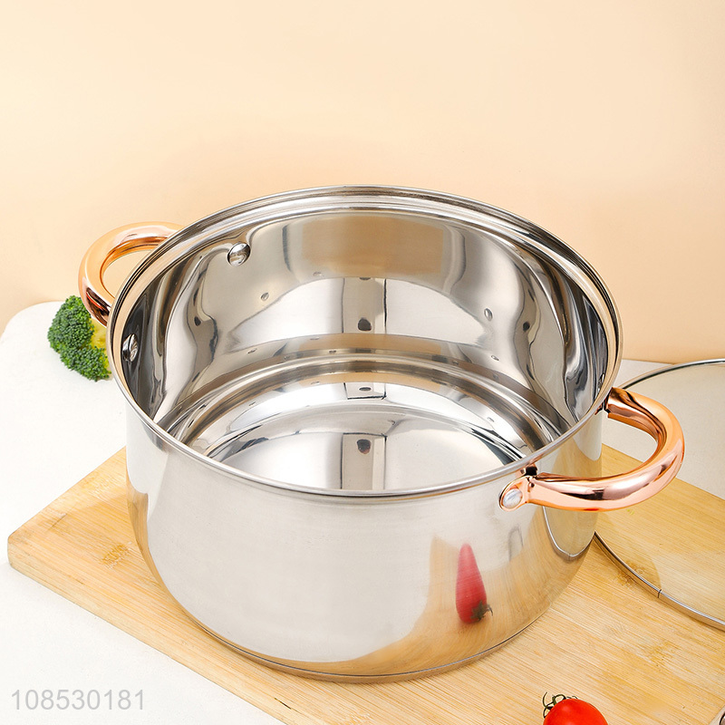 Online wholesale stainless steel saucepan soup pot kitchen cooking pan