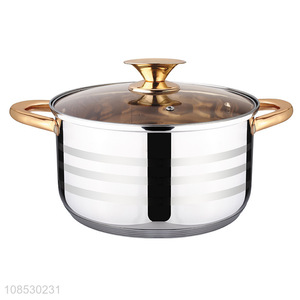 Wholesale non-stick stainless steel <em>soup</em> <em>pot</em> stock <em>pot</em> with glass lid