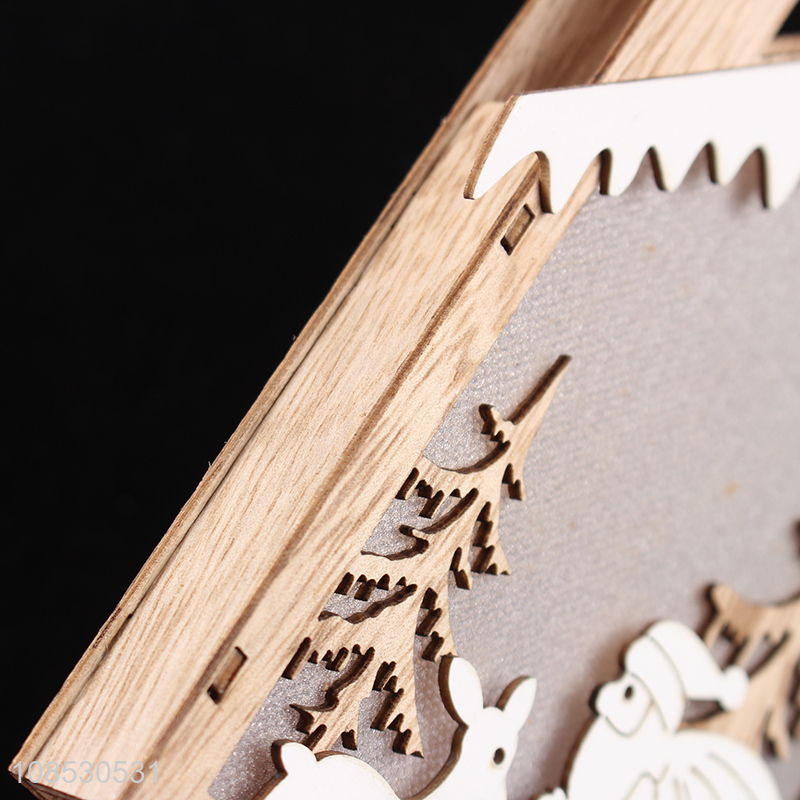 Latest products hanging wooden ornaments for christmas decoration