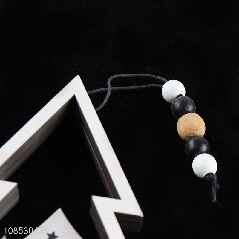 Good quality hanging wooden ornaments for christmas