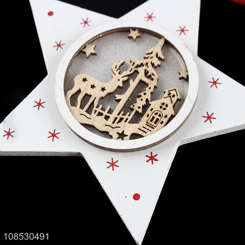 Top selling christmas decoration wooden hanging ornaments