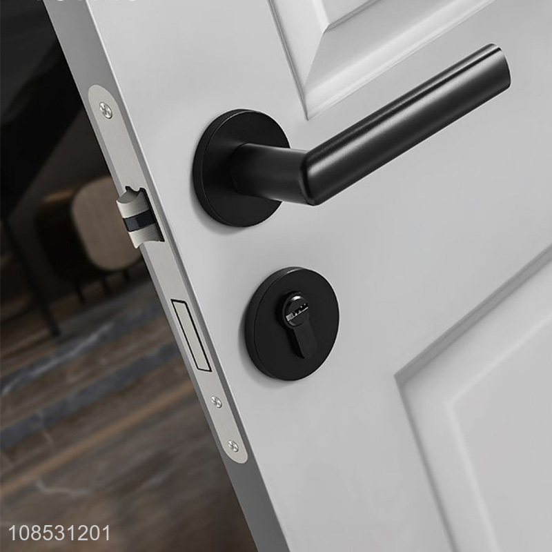 China imports magnetic suction silent zinc alloy wood door handle and lock set