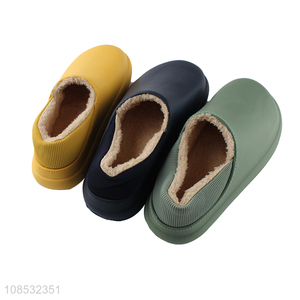 Hot selling winter warm waterproof non-slip indoor slippers for men