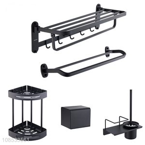 Wholesale 5pcs/set bathroom shelves towel racks paper towel holder corner shelf toilet brush