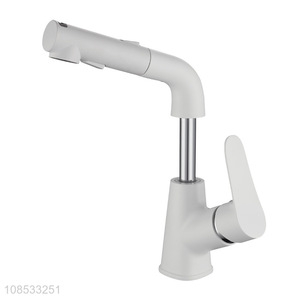 High quality 360 degree rotating liftable single handle basin faucet