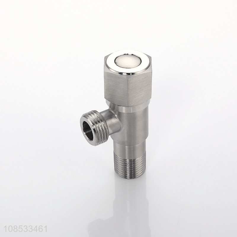 High quality 304 stainless steel angle valve thick hot and cold water triangle valve