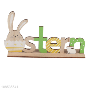 Best price tabletop wooden rabbit Easter ornaments decoration