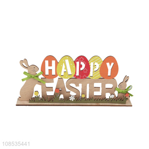 New arrival cute wooden rabbit Easter decoration for desktop