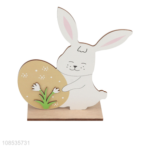 Best quality tabletop decoration wooden Easter ornaments for sale