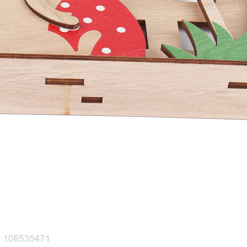 Good selling wooden rabbit Easter ornaments decoration wholesale