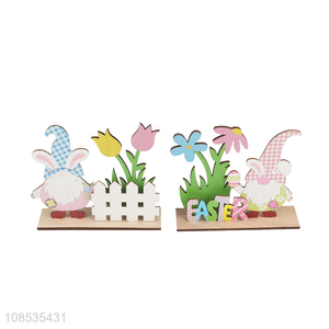 Online wholesale tabletop decoration wooden Easter ornaments decoration