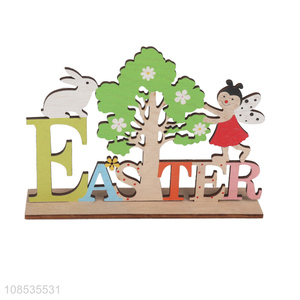 China factory creative wooden Easter ornaments for decoration