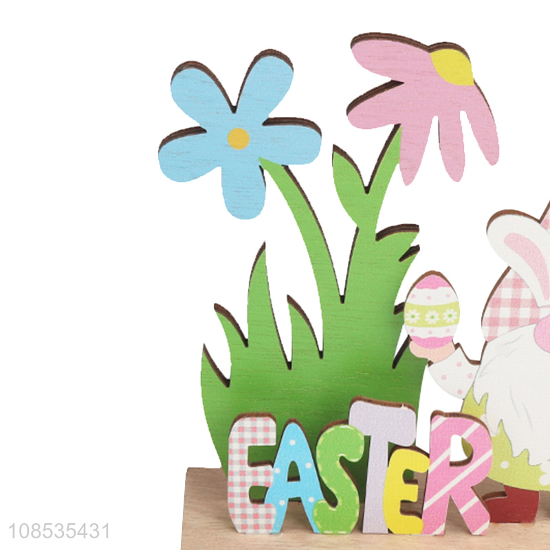 Online wholesale tabletop decoration wooden Easter ornaments decoration