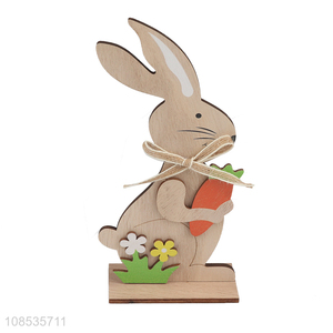 New products wooden rabbit Easter ornaments decoration for sale
