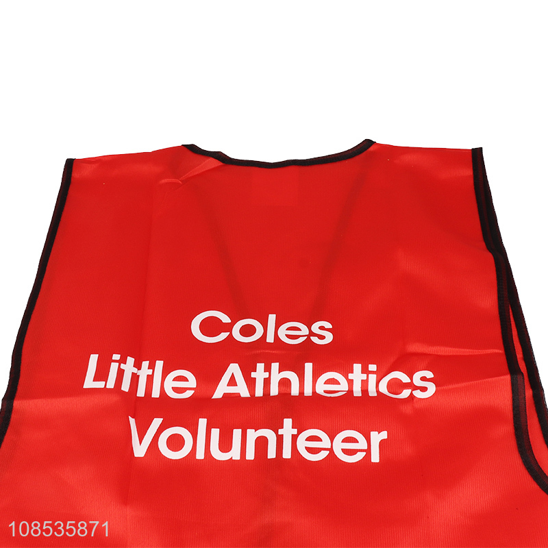 Good quality custom logo advertising vest work volunteer vest