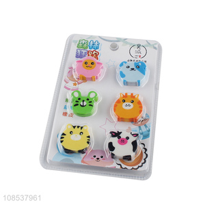 Cheap price children cartoon animal shape <em>eraser</em> for stationery