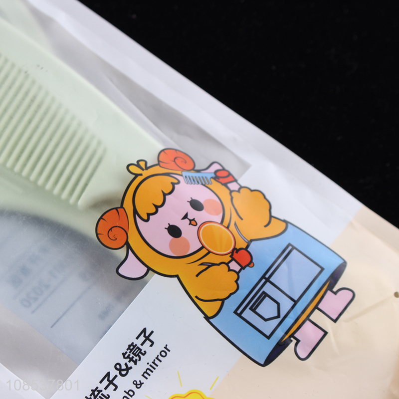 Popular products portable girls mirror comb set for sale