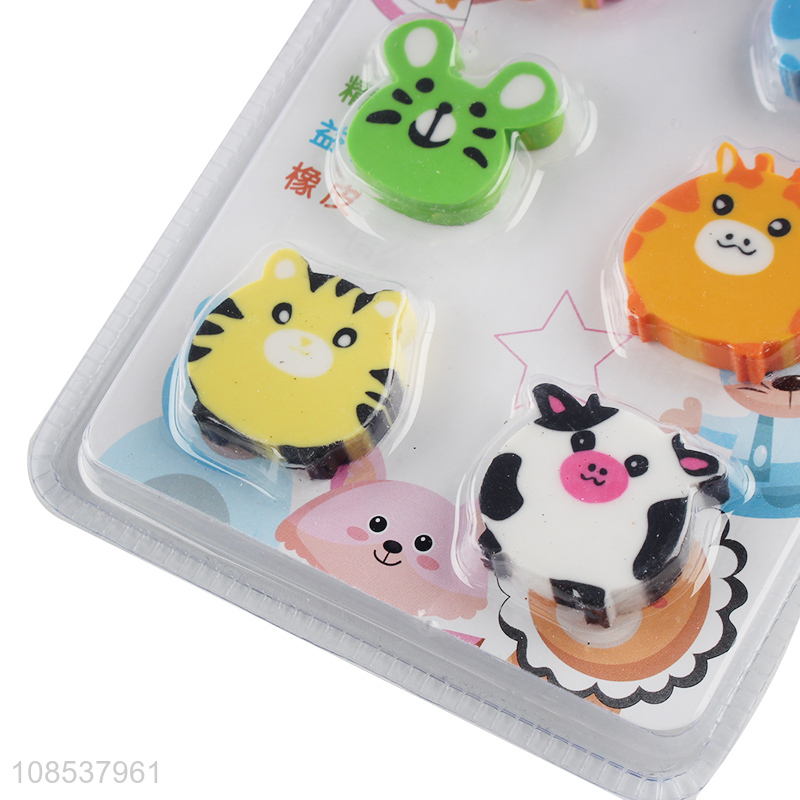 Cheap price children cartoon animal shape eraser for stationery