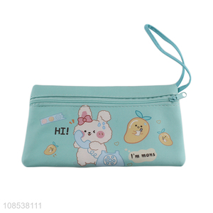 Factory price cartoon printed pu leather <em>pen</em> <em>bag</em> pencil <em>bag</em>