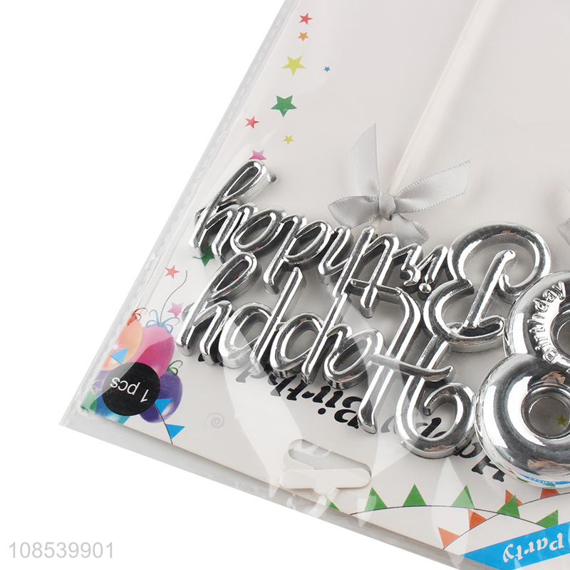 Online wholesale 2 pieces cake toppers birthday party cake toppers