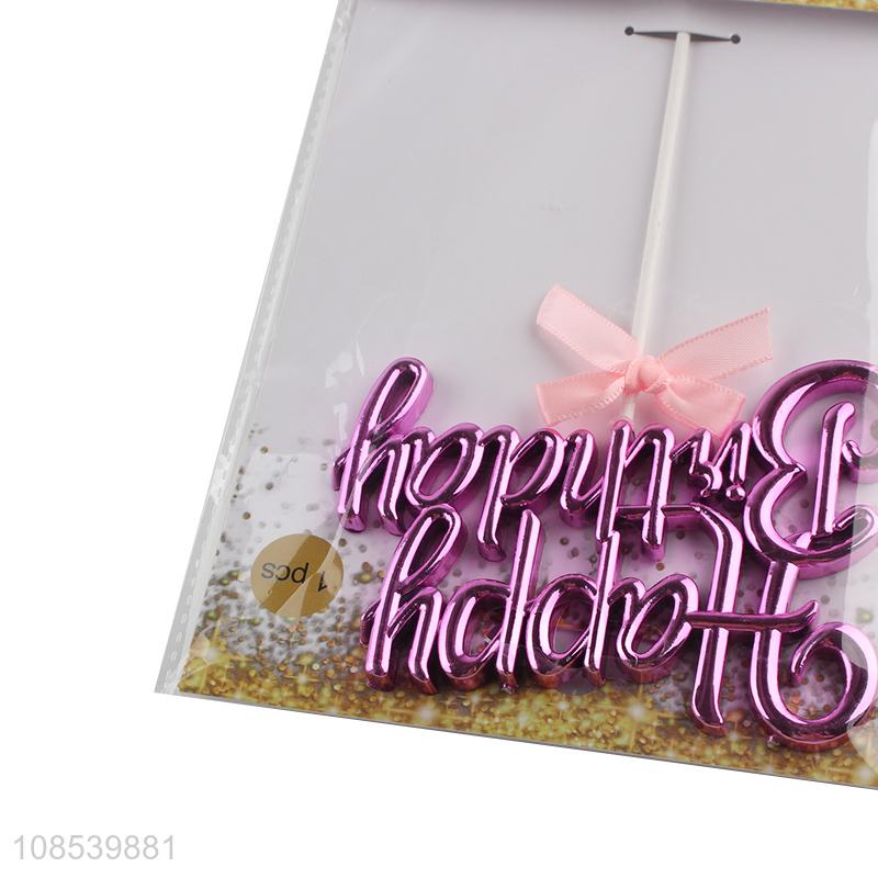 Good quality reusable metallic birthday cake topper cake decoration