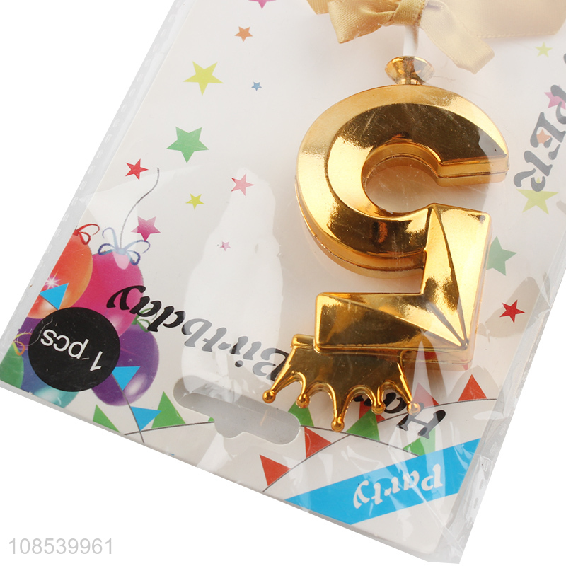 Wholesale gold plastic digital cake topper for birthday baby shower party