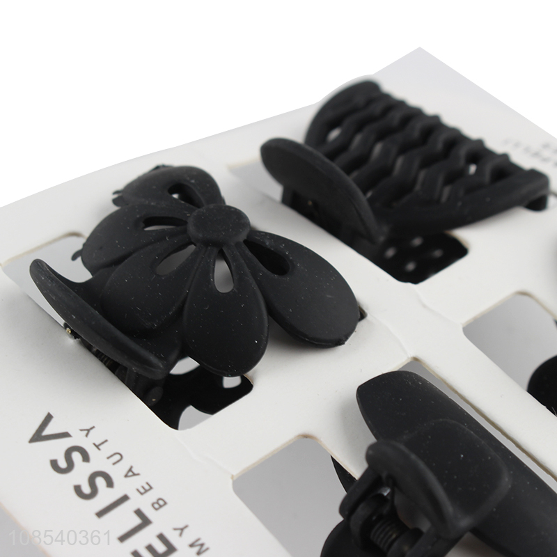 Yiwu factory black 4pieces hair accessories hair claws