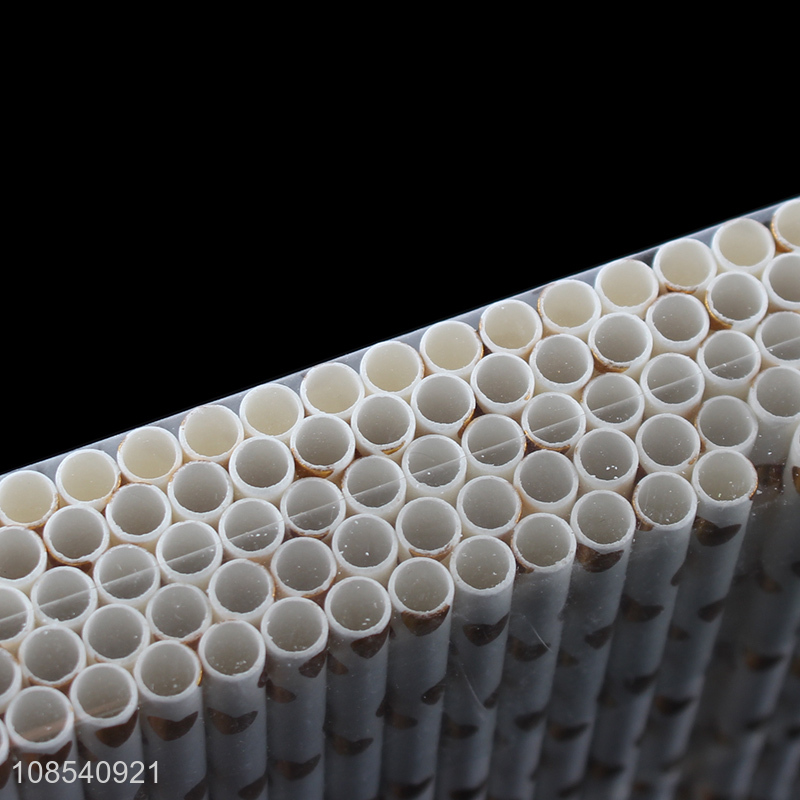 Wholesale hot stamping polka dot pattern disposable paper straws