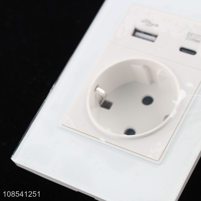 Wholesale universal single ctrical schuko socket with usb port