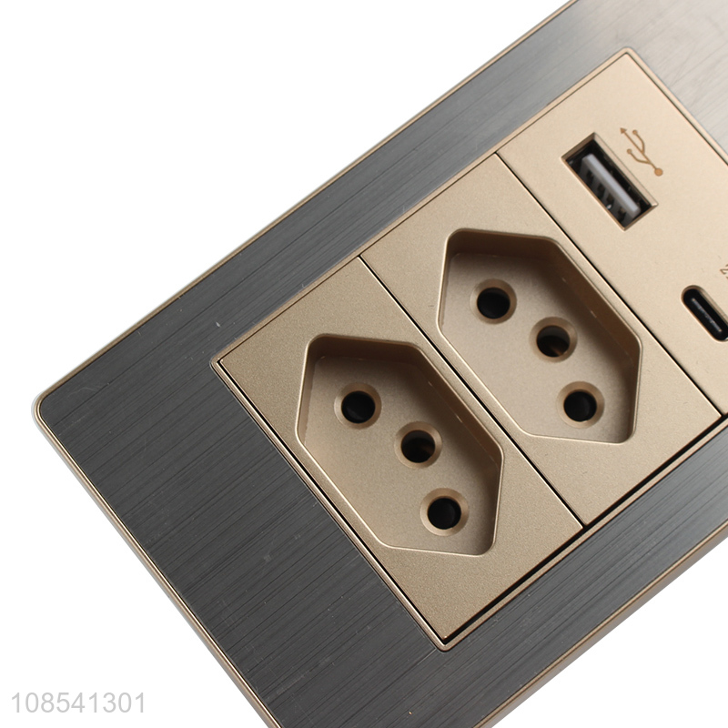 Factory price Brazilian socket electrical wall outlet with usb port