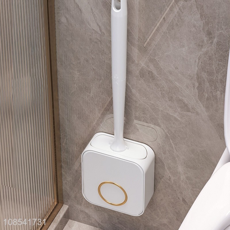 Top sale household bathroom wall-mounted toilet brush with holder