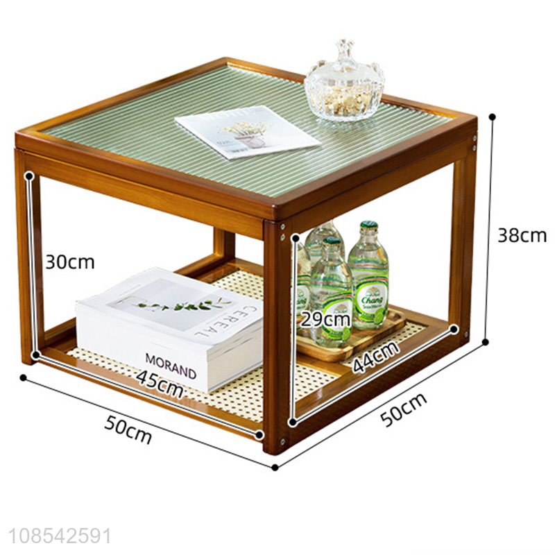 Wholesale modern wooden sofa bedside coffee desk small tea table