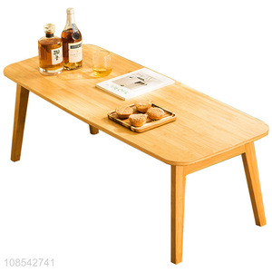 New product folding bamboo tea table small balcony table wholesale