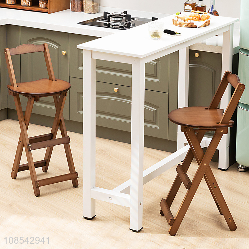 Wholesale folding high stool restaurant furniture bamboo bar chair