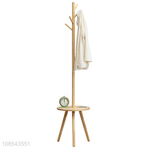 Online wholesale entryway bedroom floor standing bamboo clothes racks