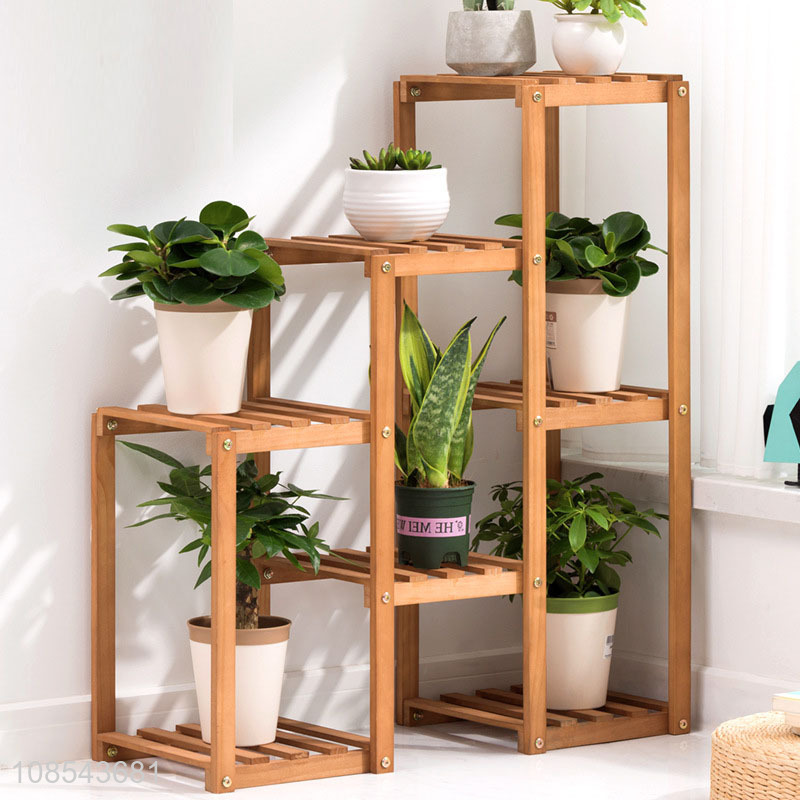 Wholesale multi-layered solid wood plant stands for home office decor