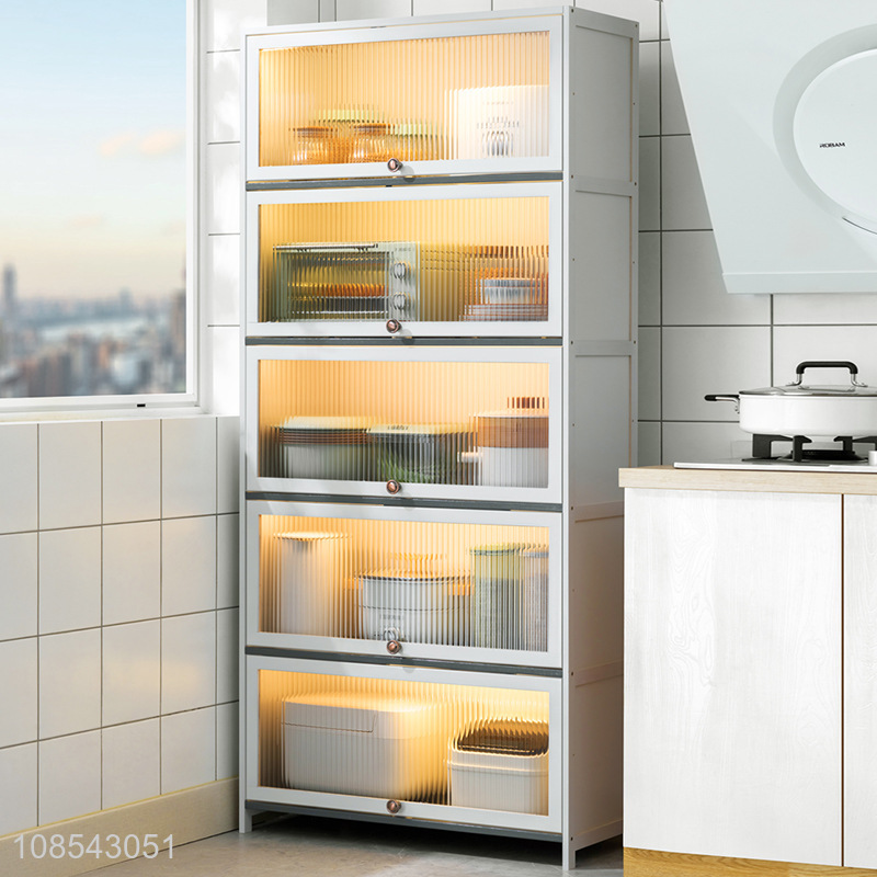 New product luxury bamboo kitchen storage cabinet for household articles