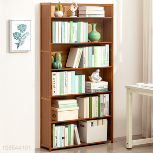 Online wholesale bamboo floor shelf bookcase for home furniture