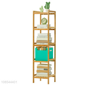 High quality multi-layer bamboo bookshelf for home
