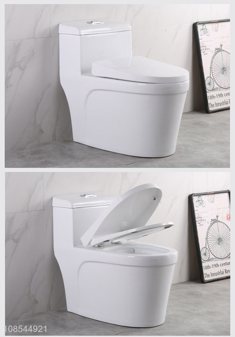 Wholesale glazed ceramic swirl flushing toilet one-piece toilet bowl