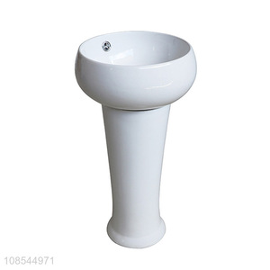 Wholesale colorful kids school porcelain pedestal sink ceramic lavatory