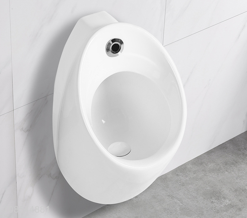 Wholesale white auto-induction wall mounted one-piece ceramic urinal