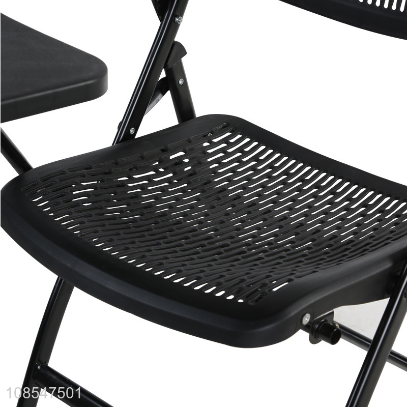 Hot selling school office folding chairs with folded writing pad