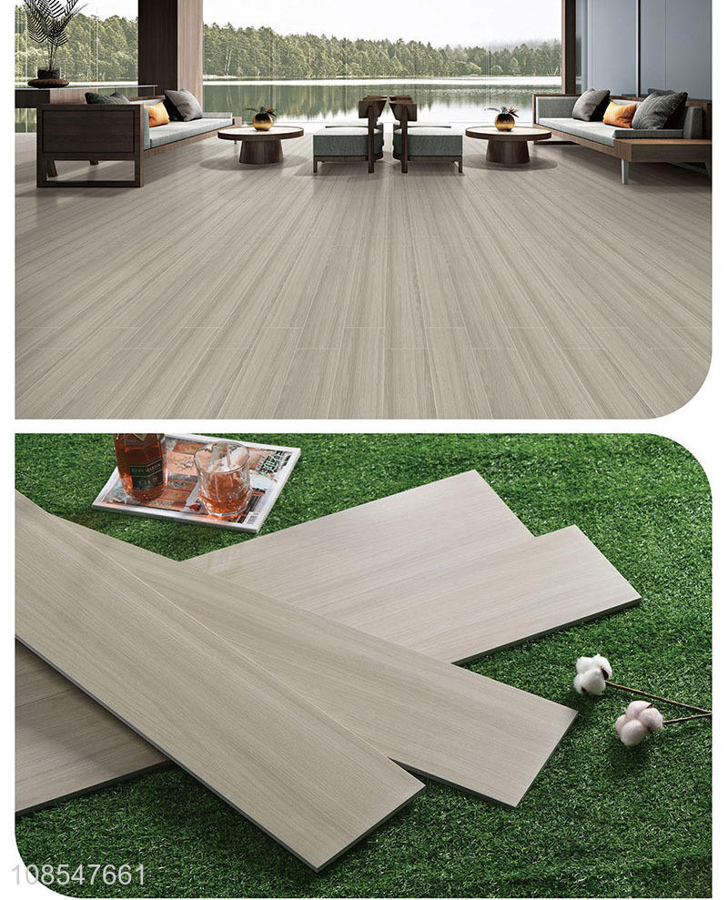 Most popular living room floor tile straight edge wood grain floor tile