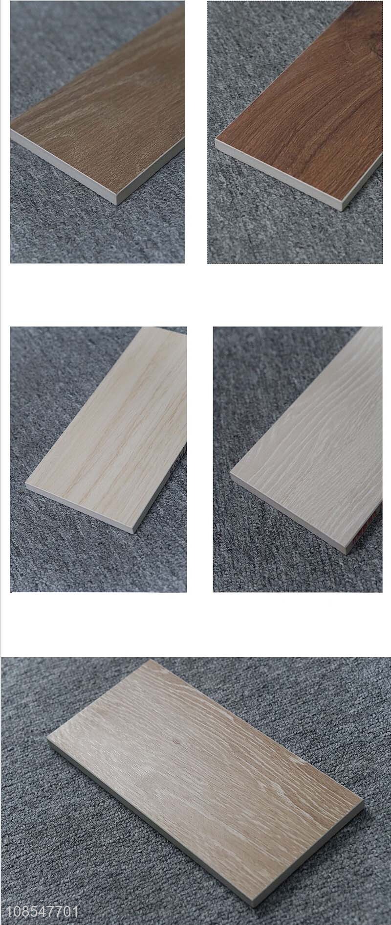 New arrival all-porcelain straight edge wood grain tile