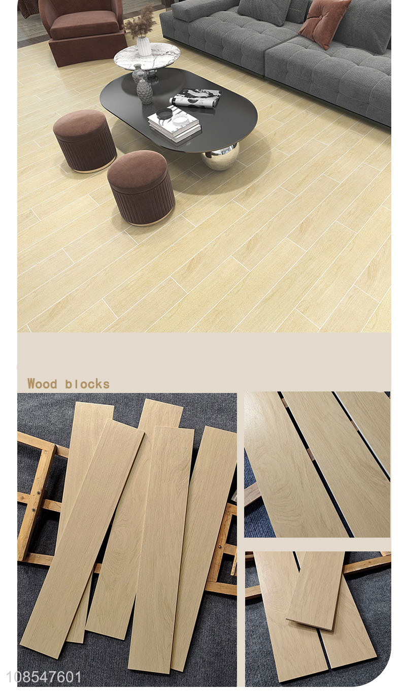 Online wholesale imitation wood grain tile living room non-slip floor tile