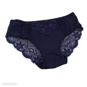 Good price sexy soft lace brim panties womens underwear